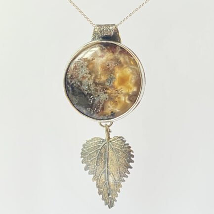 Collier rond avec Agate Œil de Tigre monté en Argent 925